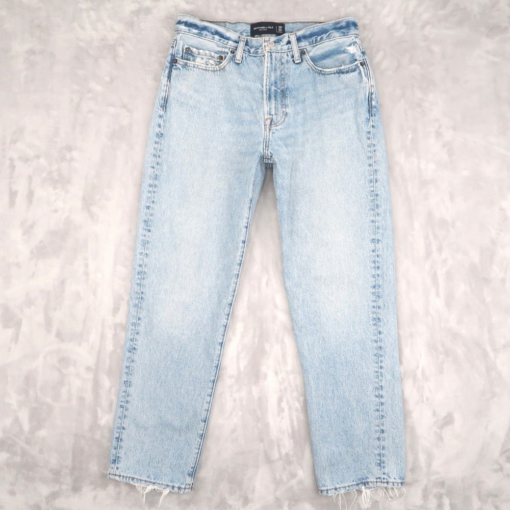 Abercrombie & Fitch 90s Loose Jeans Mens 29x30 Fit 29x28.5 Light Wash Distressed